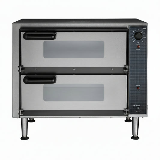 Pizza Oven with Independent Double-Deck & 14" Pizza Deck